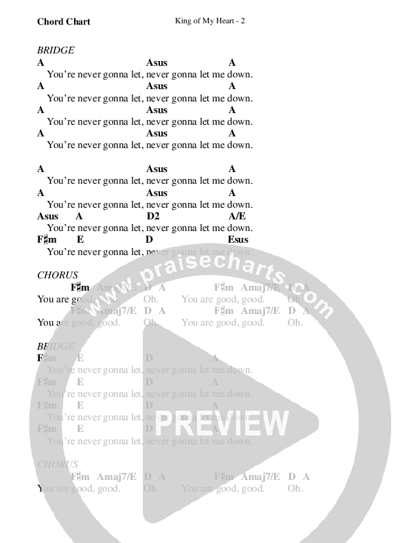 King Of My Heart Chords & Lyrics (WorshipTeam.tv)