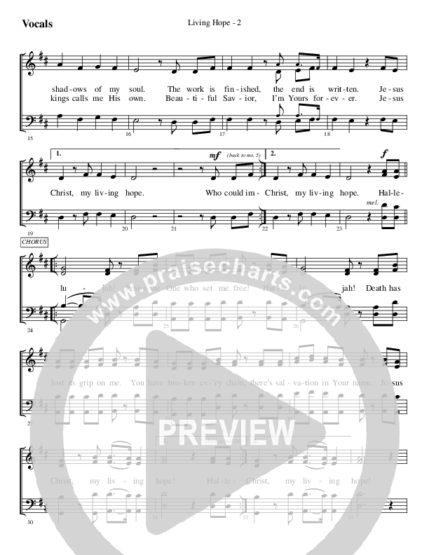 Living Hope Choir Sheet (SATB) (WorshipTeam.tv)