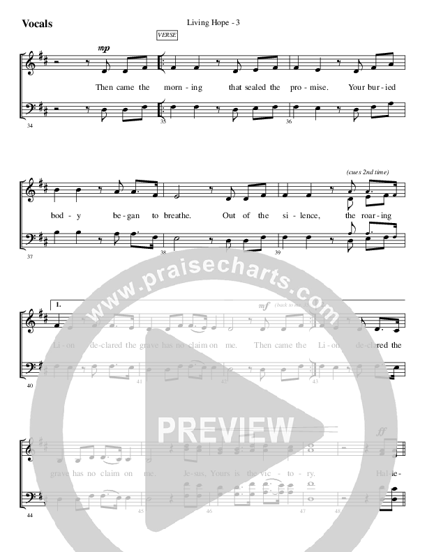 Living Hope Choir Sheet (SATB) (WorshipTeam.tv)