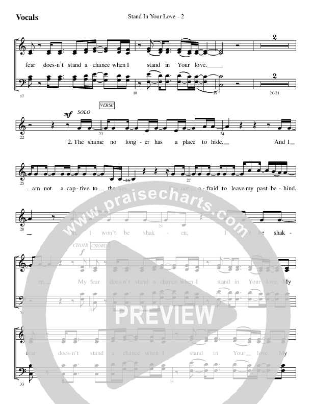 Stand In Your Love Choir Sheet (SATB) (WorshipTeam.tv)