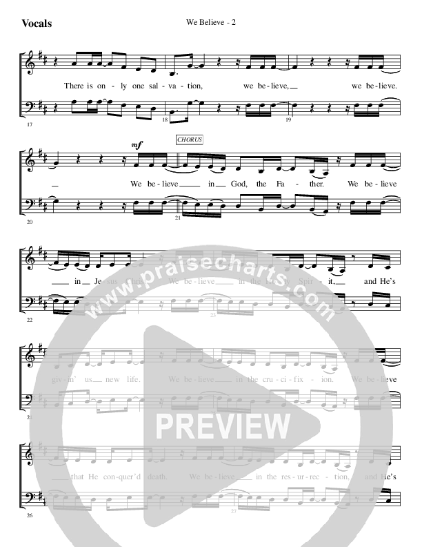 We Believe Choir Sheet (SATB) (WorshipTeam.tv)