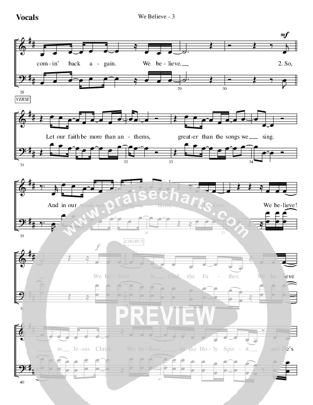 We Believe Choir Sheet (SATB) (WorshipTeam.tv)