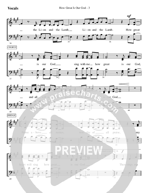 How Great Is Our God (How Great Thou Art) Choir Sheet (SATB) (WorshipTeam.tv)