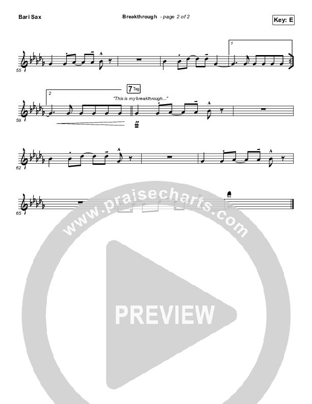 Breakthrough Bari Sax (The Belonging Co / Hope Darst)