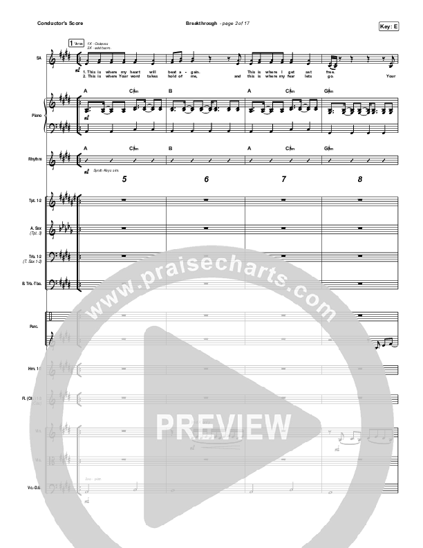 Breakthrough Conductor's Score (The Belonging Co / Hope Darst)