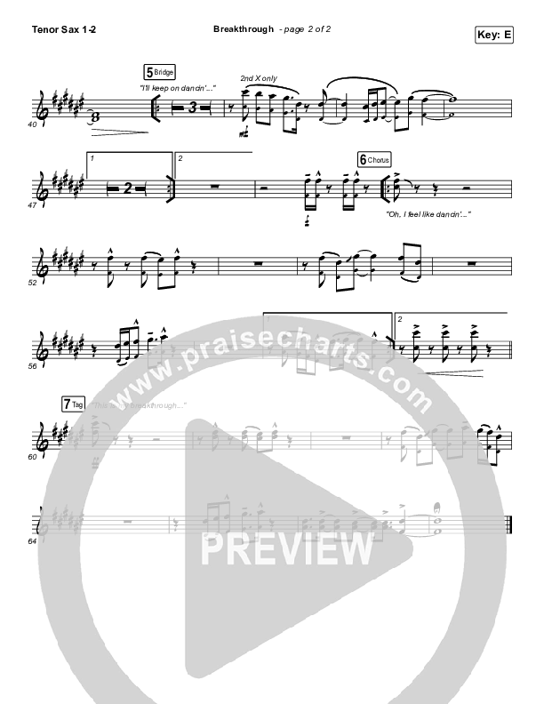 Breakthrough Tenor Sax 1/2 (The Belonging Co / Hope Darst)