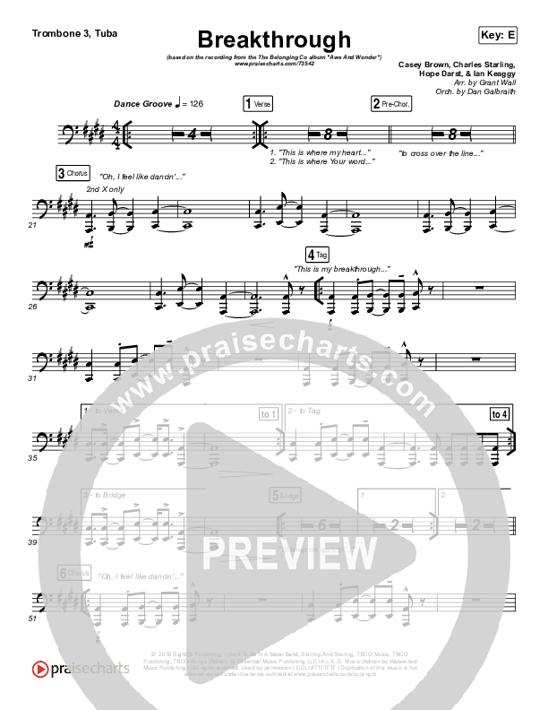 Breakthrough Trombone 3/Tuba (The Belonging Co / Hope Darst)