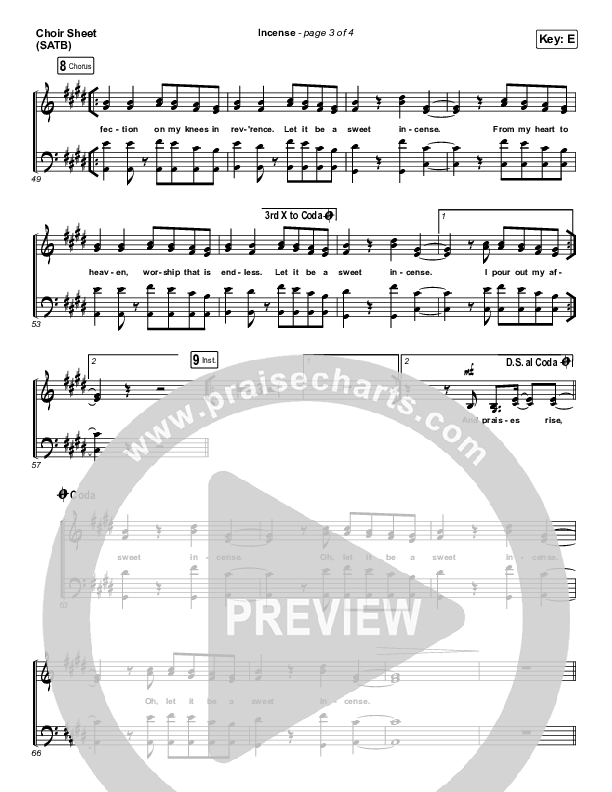 Incense Choir Sheet (SATB) (The Belonging Co / Sarah Reeves)