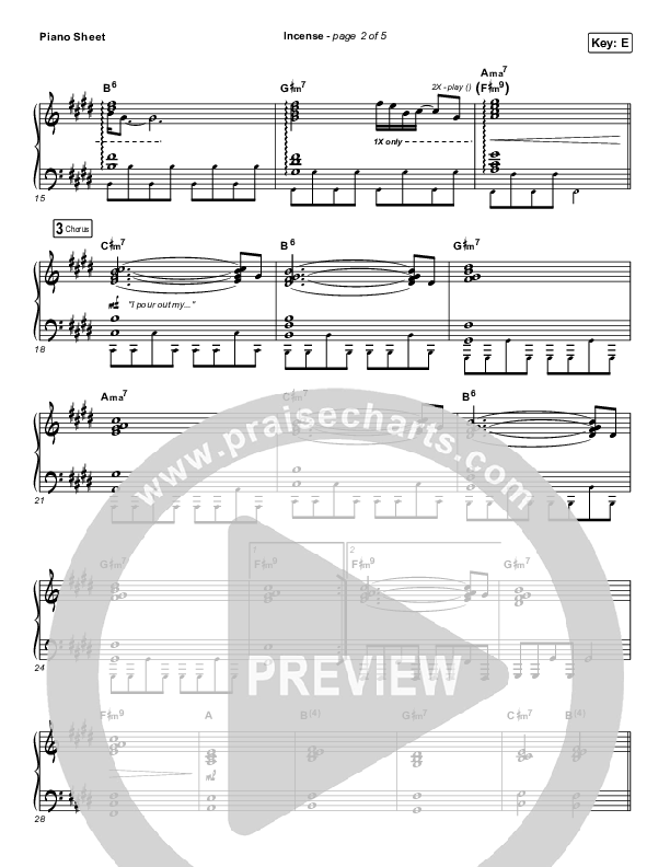 Incense Piano Sheet (The Belonging Co / Sarah Reeves)