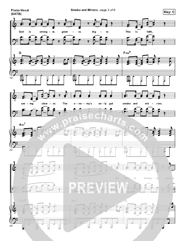 Smoke And Mirrors Piano/Vocal (SATB) (The Belonging Co / Henry Seeley)