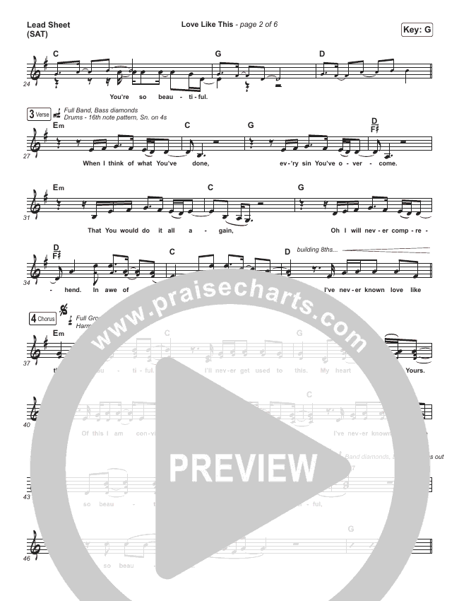 Love Like This Sheet Music Pdf The Belonging Co Hope Darst Praisecharts