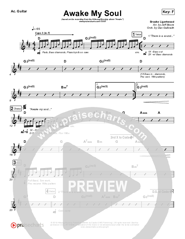 Awake My Soul Acoustic Guitar (Hillsong Worship)