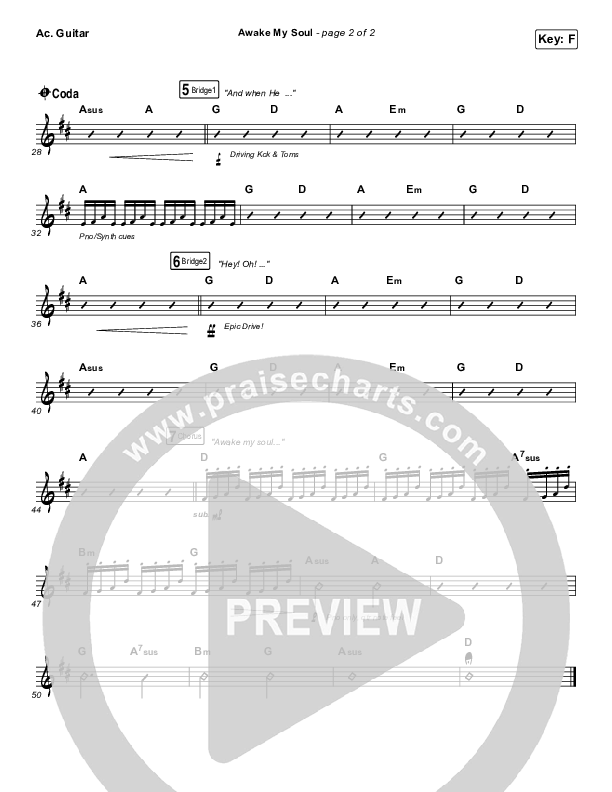 Awake My Soul Acoustic Guitar (Hillsong Worship)