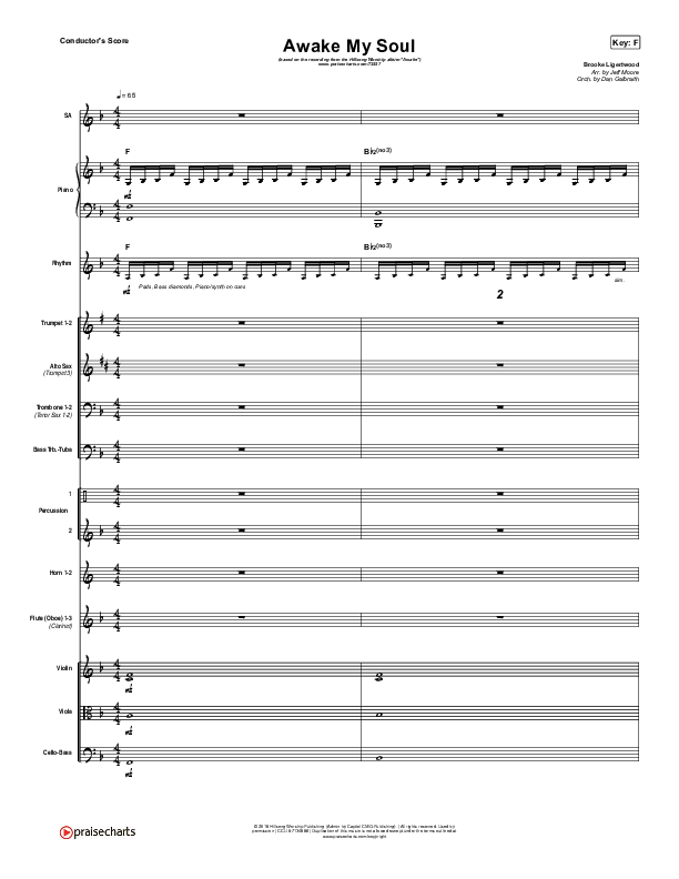 Awake My Soul Conductor's Score (Hillsong Worship)