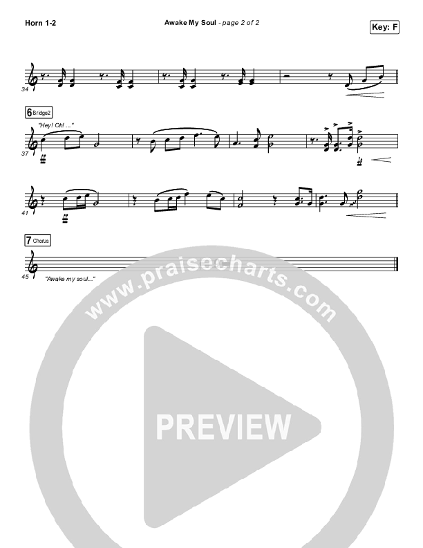 Awake My Soul French Horn 1/2 (Hillsong Worship)