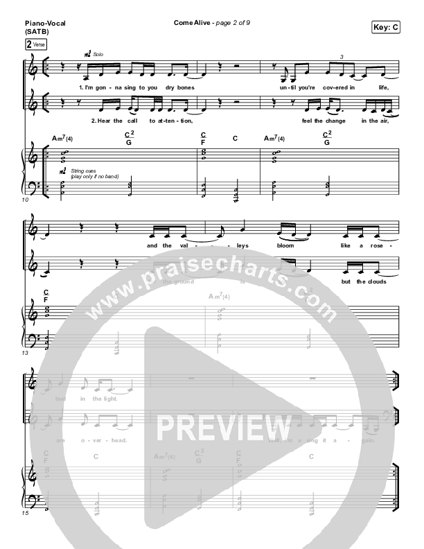 Come Alive Sheet Music PDF (Hillsong Worship) PraiseCharts