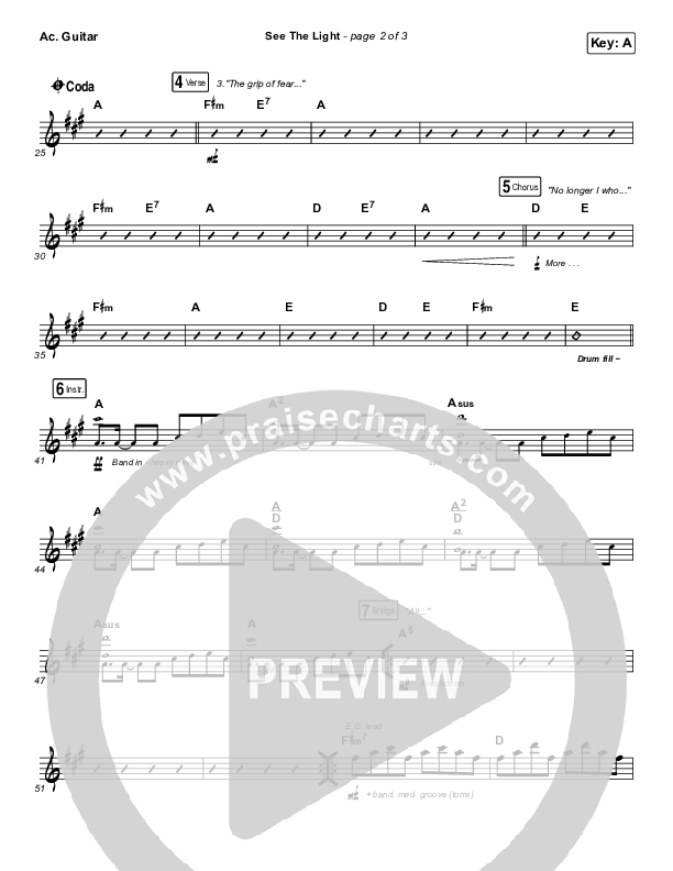 See The Light Acoustic Guitar (Hillsong Worship)