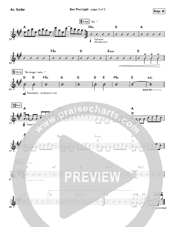 See The Light Acoustic Guitar (Hillsong Worship)