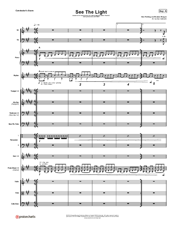 See The Light Conductor's Score (Hillsong Worship)