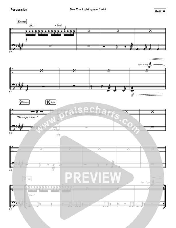 See The Light Percussion (Hillsong Worship)