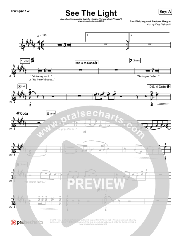 See The Light Brass Pack (Hillsong Worship)