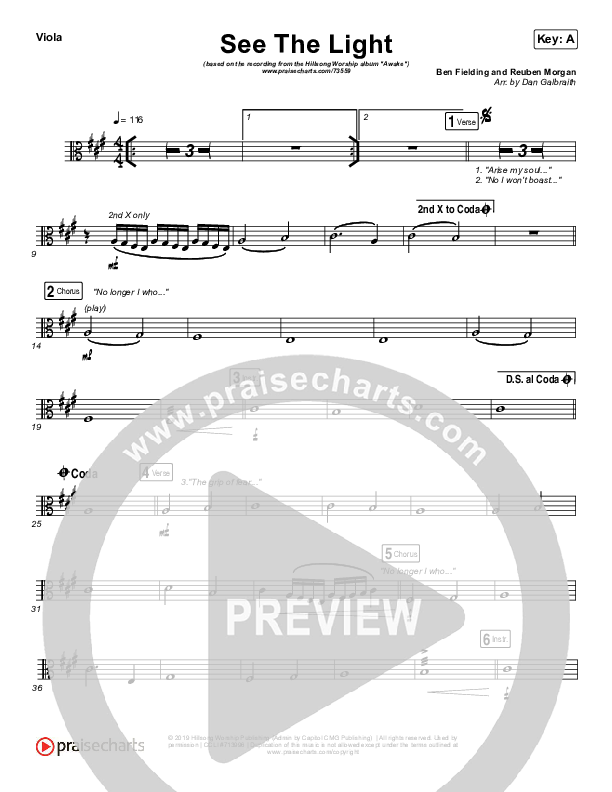 See The Light Viola (Hillsong Worship)