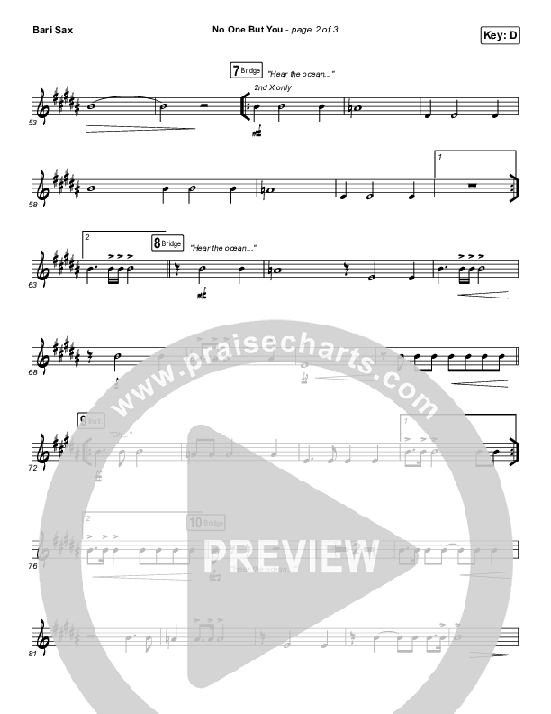 No One But You Bari Sax (Hillsong Worship)