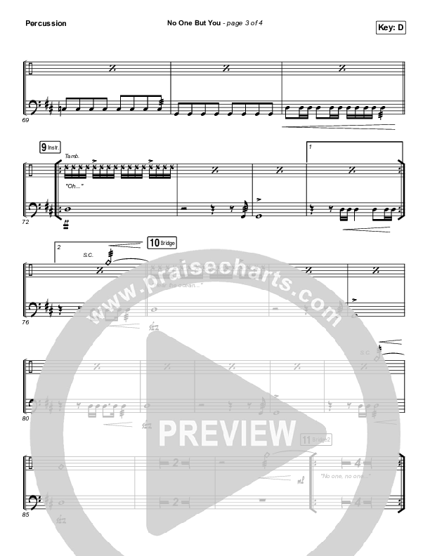 No One But You Percussion (Hillsong Worship)