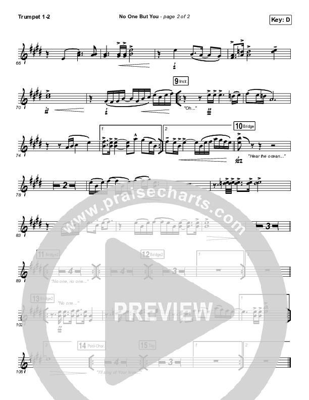 No One But You Trumpet 1,2 (Hillsong Worship)