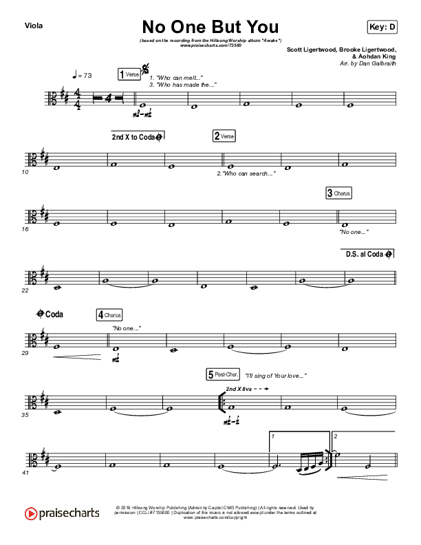 No One But You Viola (Hillsong Worship)