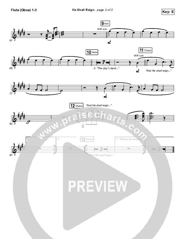 He Shall Reign Wind Pack (Hillsong Worship)