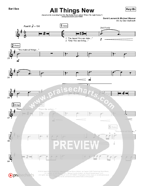 All Things New Bari Sax (Big Daddy Weave)