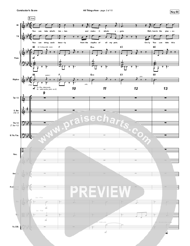 All Things New Conductor's Score (Big Daddy Weave)