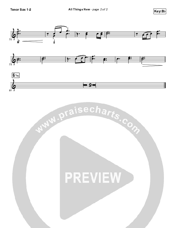 All Things New Tenor Sax 1/2 (Big Daddy Weave)