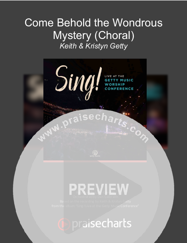 Come Behold The Wondrous Mystery (Choral Anthem SATB) Orchestration (Keith & Kristyn Getty / Arr. Luke Gambill)