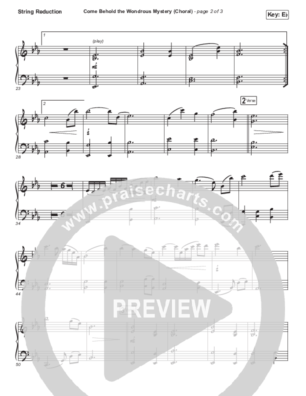 Come Behold The Wondrous Mystery (Choral Anthem SATB) Synth Strings (Keith & Kristyn Getty / Arr. Luke Gambill)