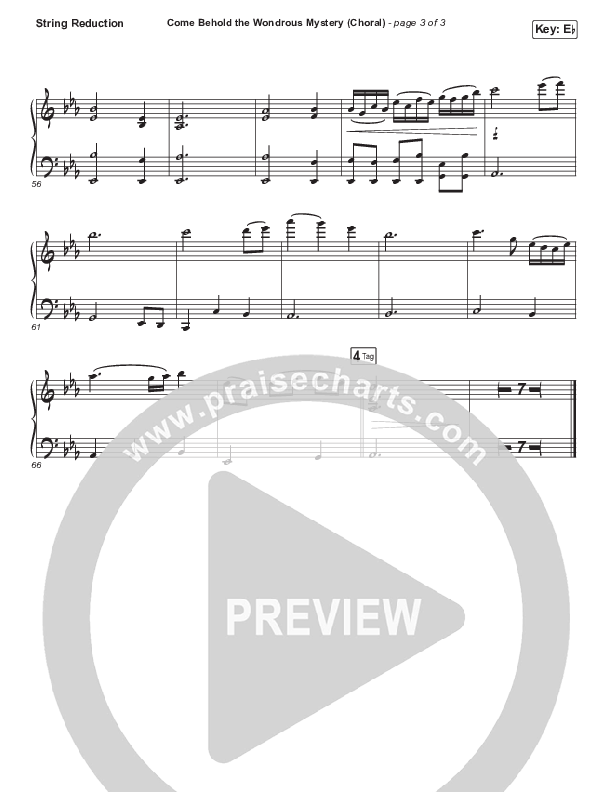 Come Behold The Wondrous Mystery (Choral Anthem SATB) Synth Strings (Keith & Kristyn Getty / Arr. Luke Gambill)