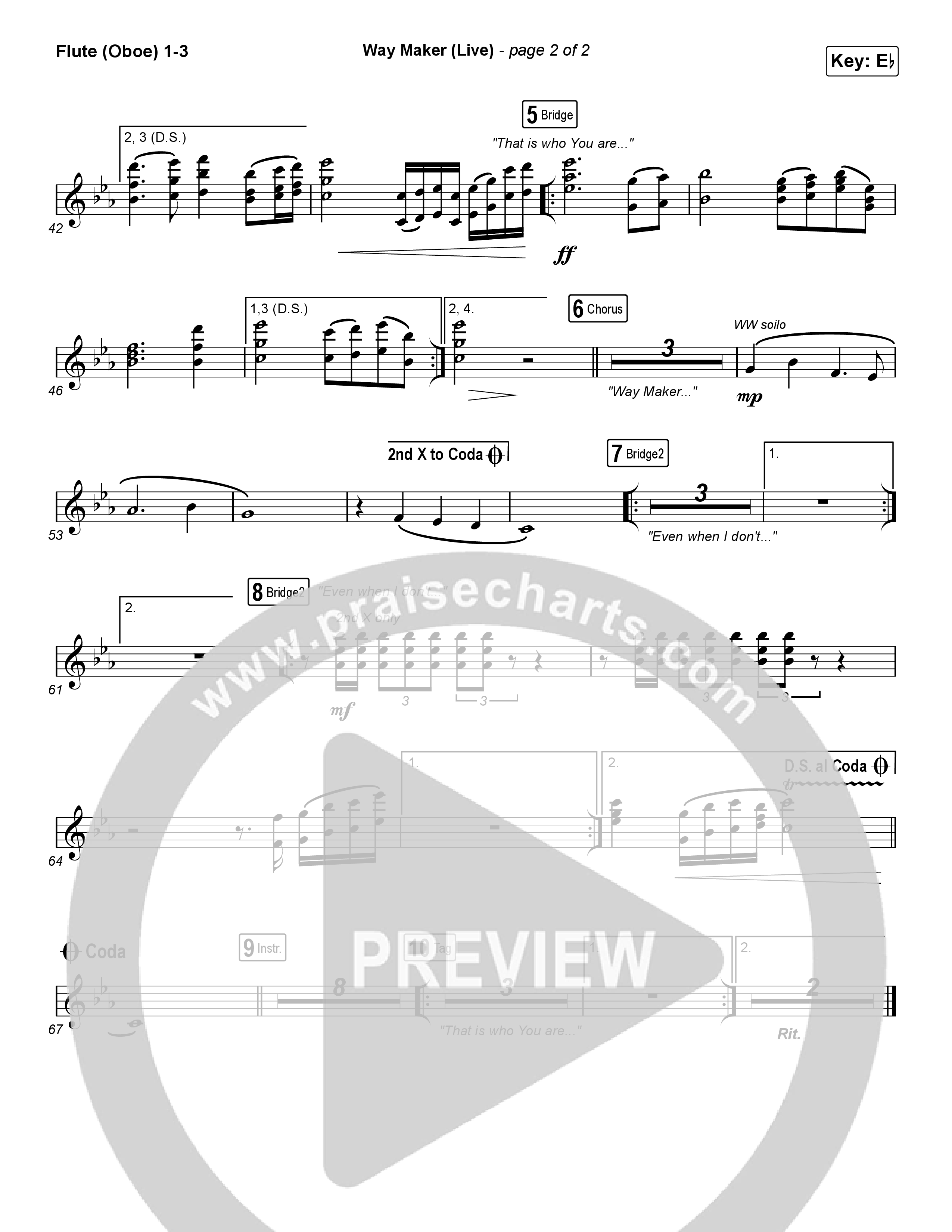 Way Maker (Choral Anthem SATB) Wind Pack (Leeland / Arr. Luke Gambill)