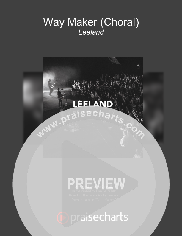 Way Maker (Choral Anthem SATB) Orchestration (Leeland / Arr. Luke Gambill)