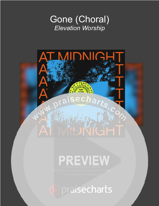 Gone (Choral Anthem SATB) Cover Sheet (Elevation Worship / Arr. Luke Gambill)