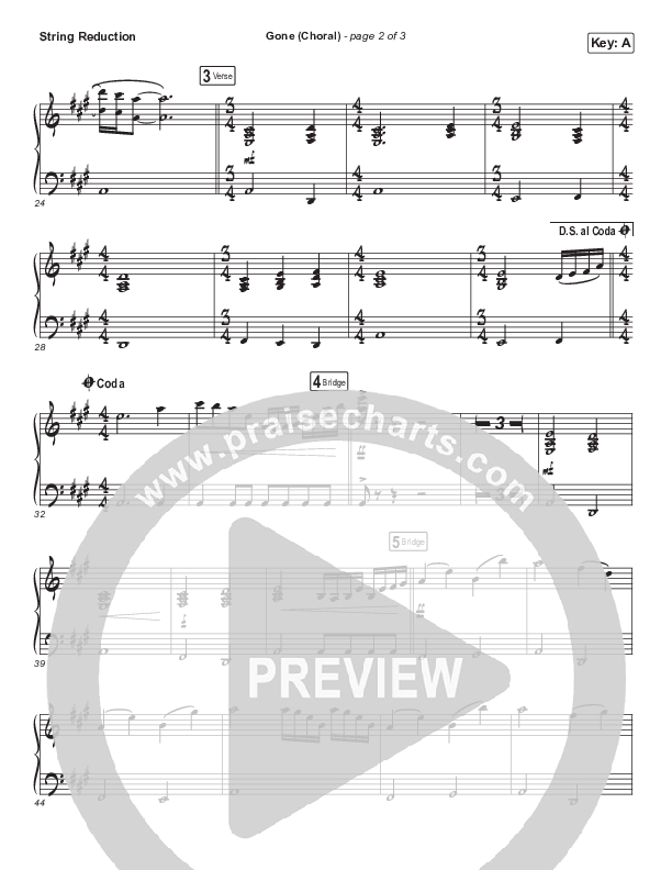Gone (Choral Anthem SATB) Synth Strings (Elevation Worship / Arr. Luke Gambill)