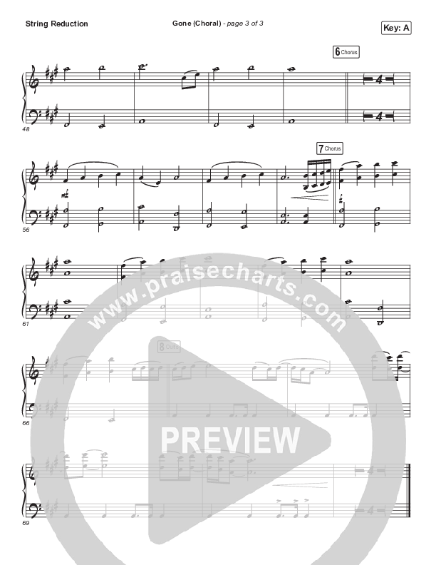 Gone (Choral Anthem SATB) Synth Strings (Elevation Worship / Arr. Luke Gambill)