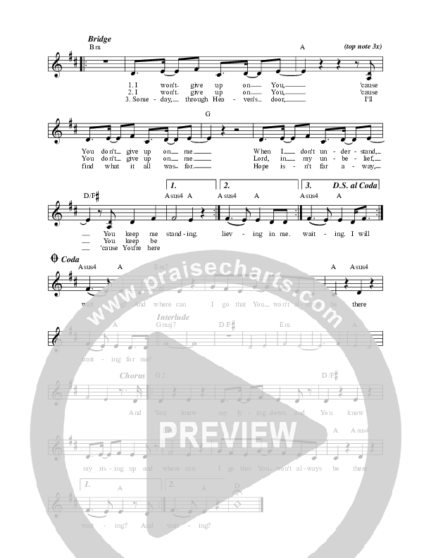 Wait For You (Live) Lead Sheet (Leeland)