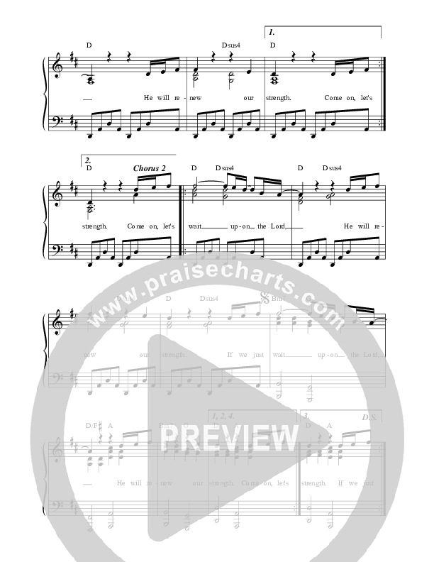 Wait Upon The Lord (Spontaneous) (Live) Choir Sheet (SATB) (Leeland)