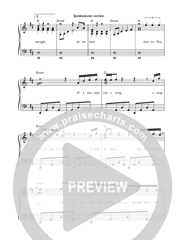 Wait Upon The Lord (Spontaneous) (Live) Choir Sheet (SATB) (Leeland)