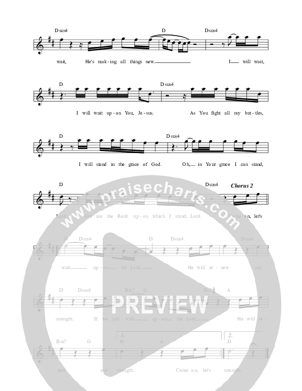 Wait Upon The Lord (Spontaneous) (Live) Lead Sheet (Leeland)