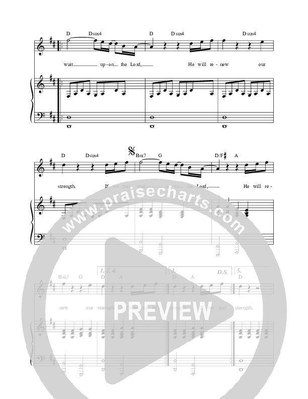 Wait Upon The Lord (Spontaneous) (Live) Lead & Piano (Leeland)