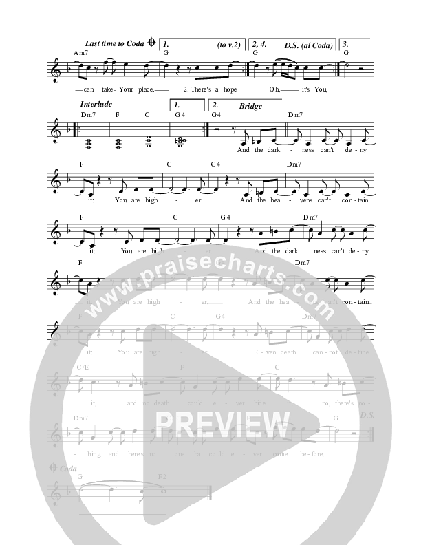 Above It All (Live) Choir Sheet (SATB) (Leeland)