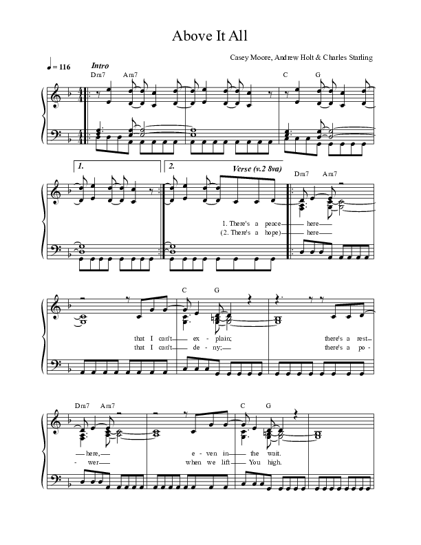 Above It All (Live) Lead Sheet (Leeland)