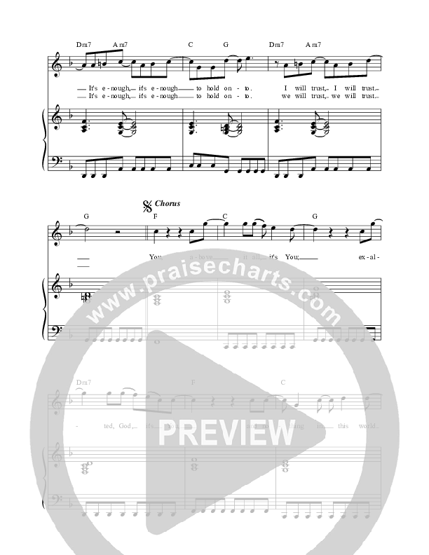 Above It All (Live) Piano/Vocal (Leeland)